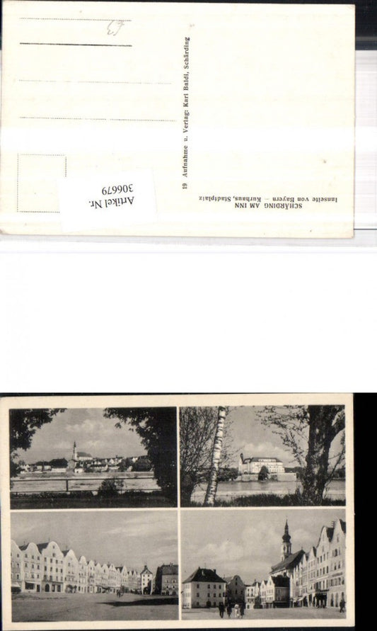 306679, Schärding am Inn, partial view of the spa building, town square, street view, multi-view map