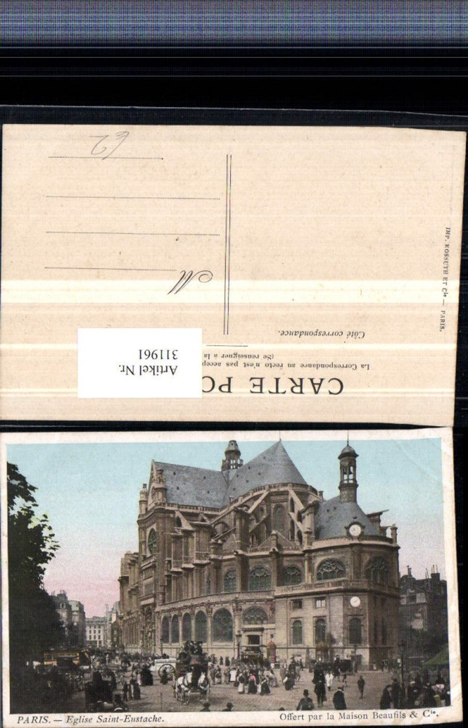 311961,Paris Eglise Saint-Eustache Kirche
