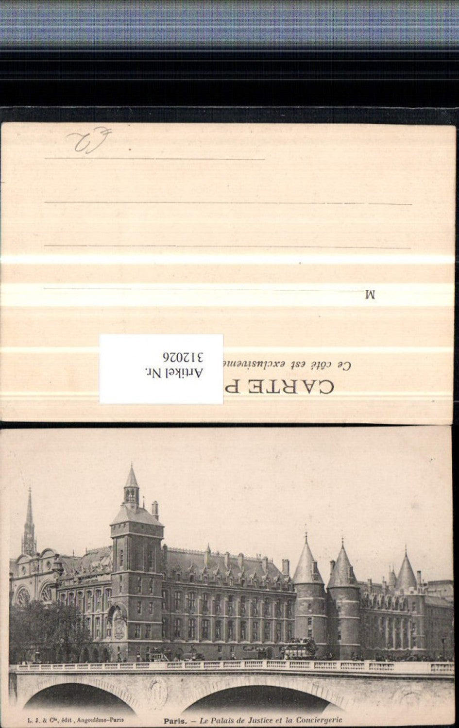312026,Paris Le Palais de Justice et la Conciergerie Brücke Justizpalast