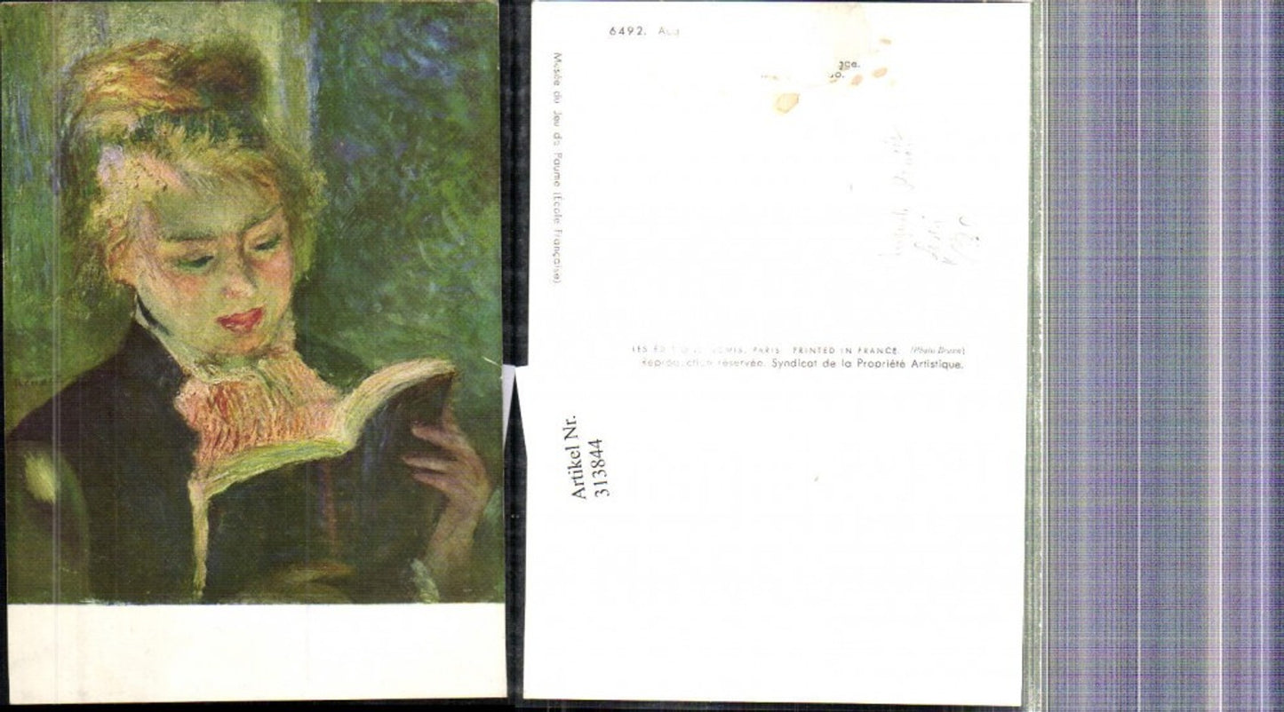 313844,Künstler Ak Auguste Renoir Lesende Frau Lesen