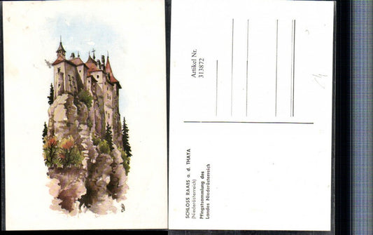 313872,Künstler AK Schloss Burg Raabs an d. Thaya