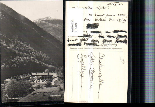 314201,The Rila Monastery mountain backdrop