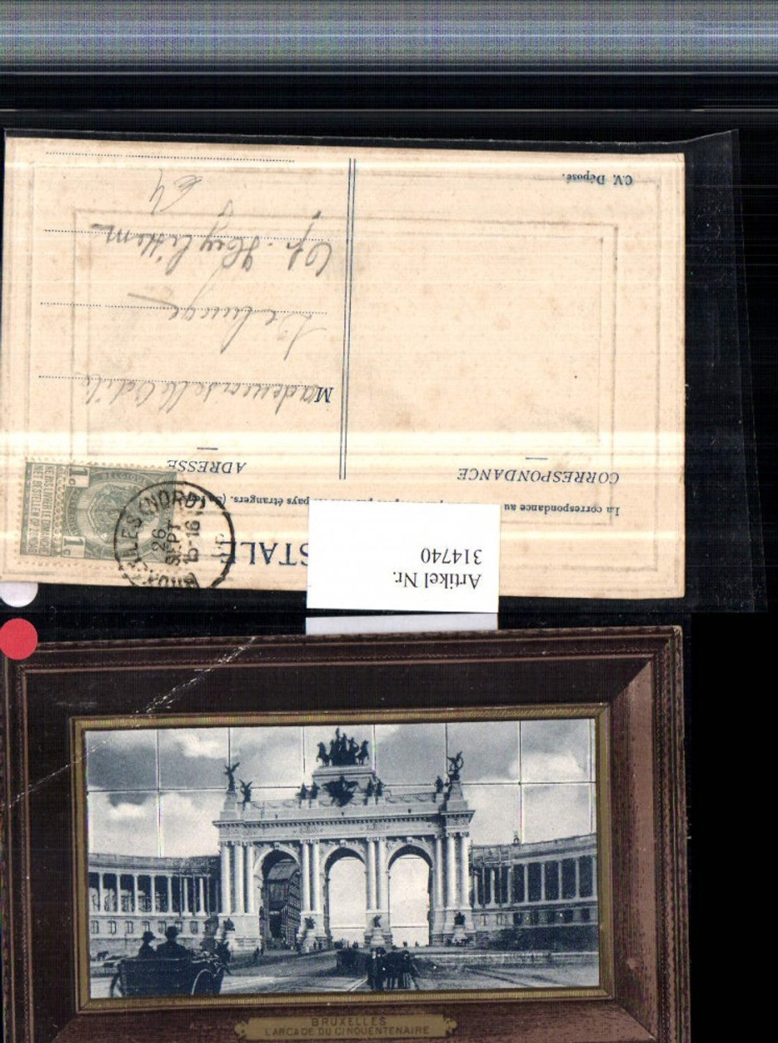 314740, Brussels Arc de du Cinquentenarie embossed passe-partout