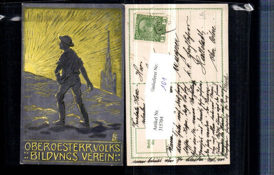 315704, Artist AK Upper Austrian Folk Association Sowing Sun