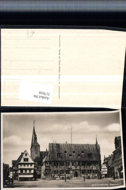 317010, Quedlinburg Town Hall Building Church Towers Hamburg Coffee Warehouse