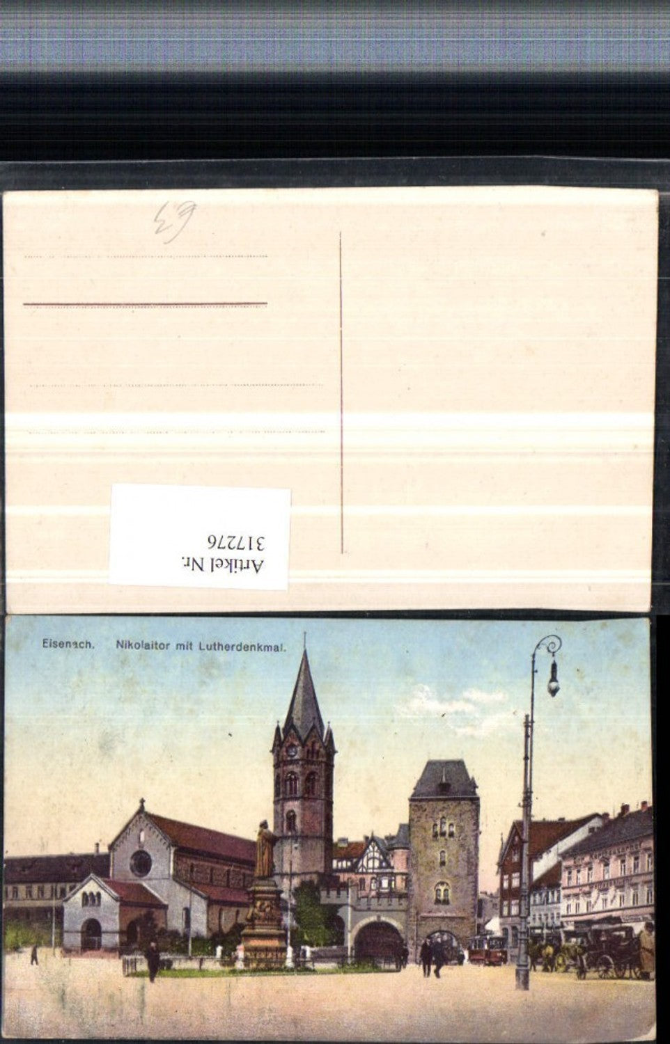 317276,Eisenach Nikolaitor m. Lutherdenkmal Kirche
