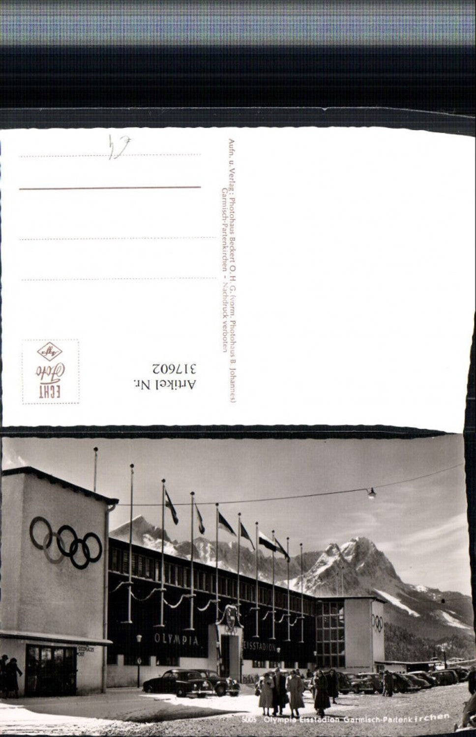 317602, Garmisch-Partenkirchen Olympic Ice Stadium Mountain backdrop
