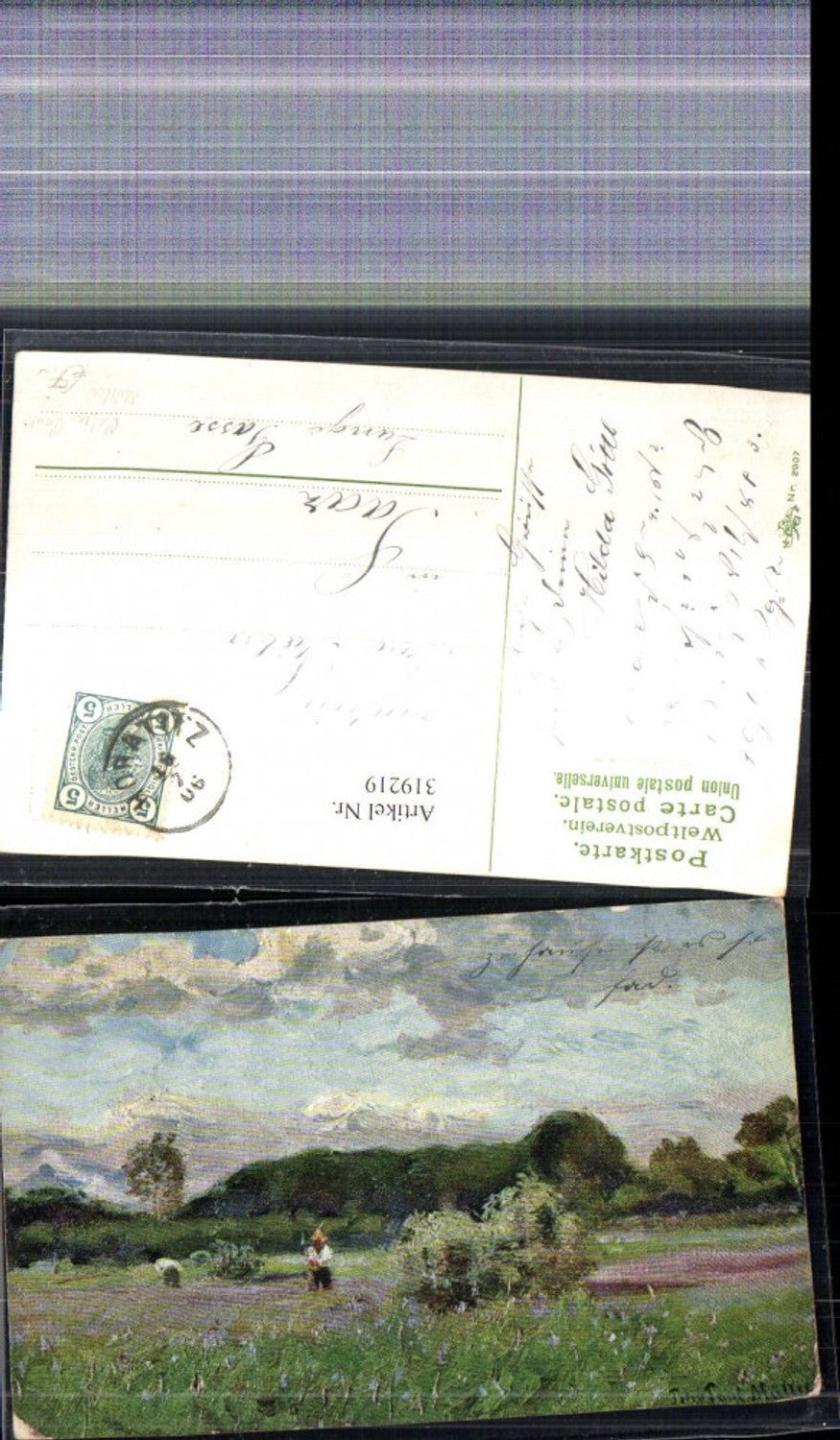 319219,Künstler Ak Peter Paul Müller Männer Feld Landschaft