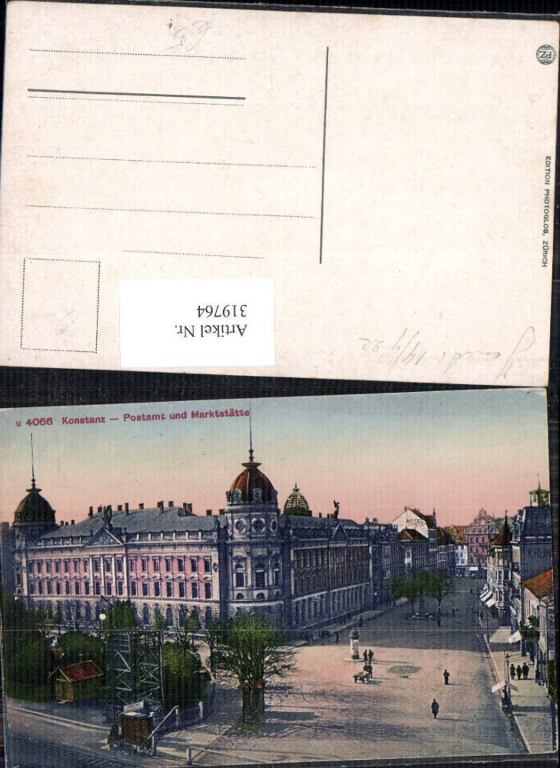 319764, Konstanz Post Office and Market Square Advertising Column
