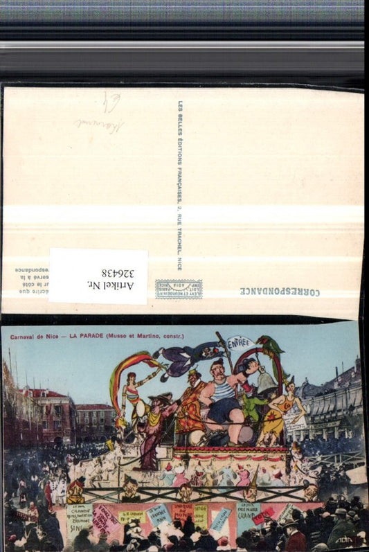 326438, Artist AK Carnival of Nice Nice La Parade Musso et Martino