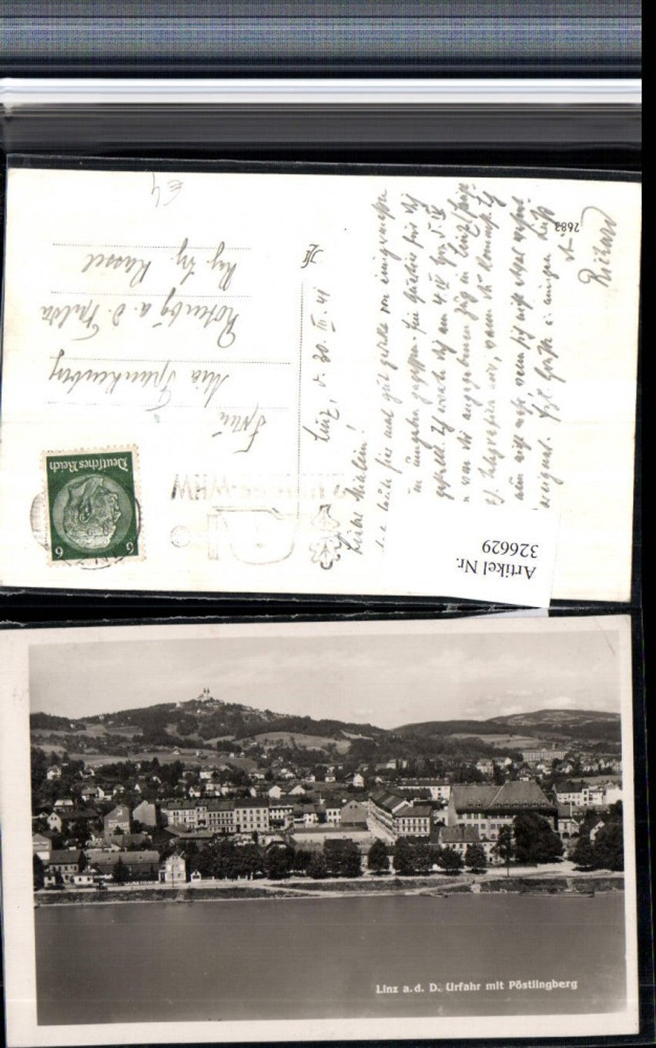 326629, Linz on the Danube, Urfahr, partial view with Pöstlingberg