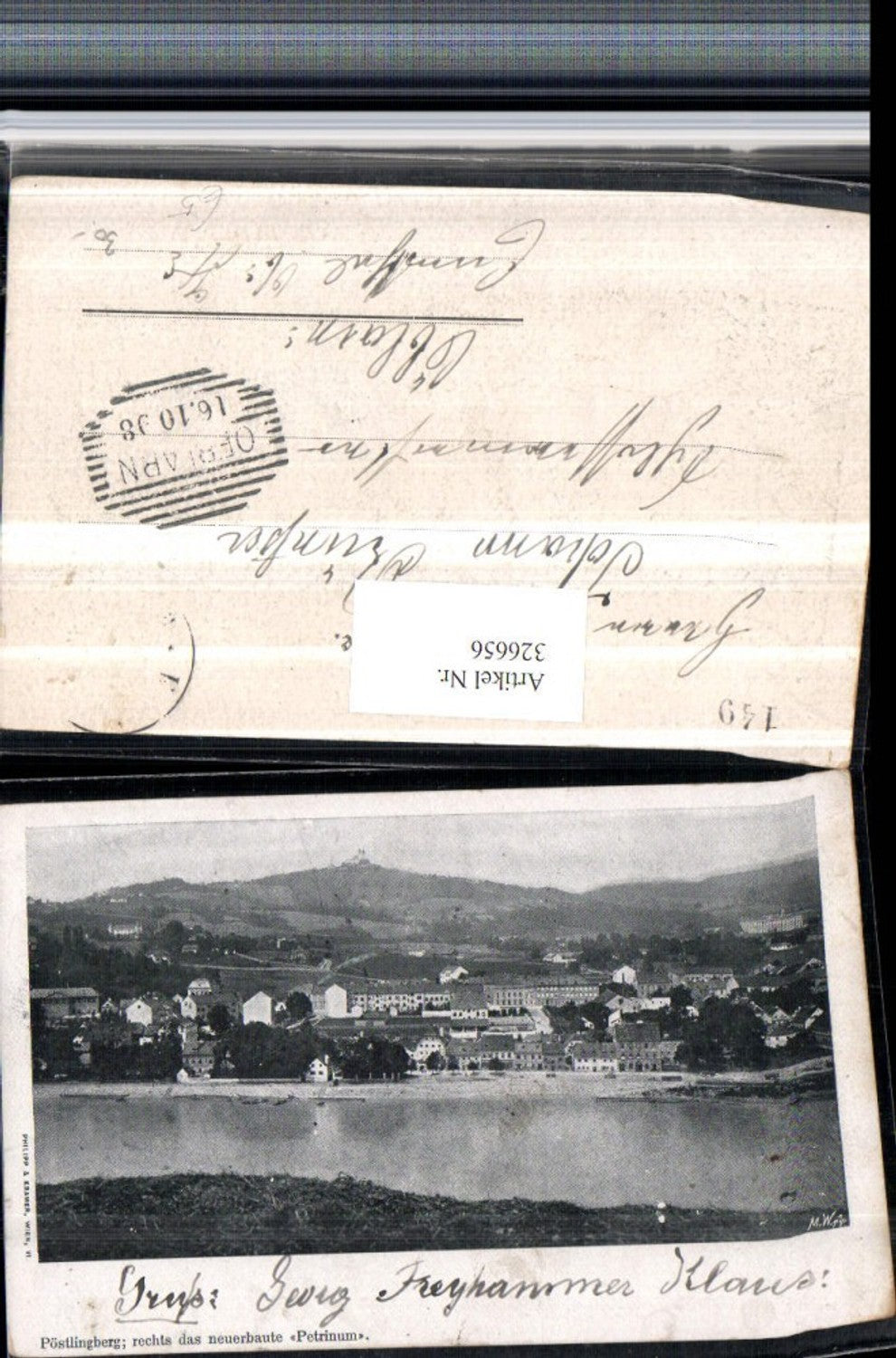 326656, Linz on the Danube, partial view of Petrinum with Pöstlingberg