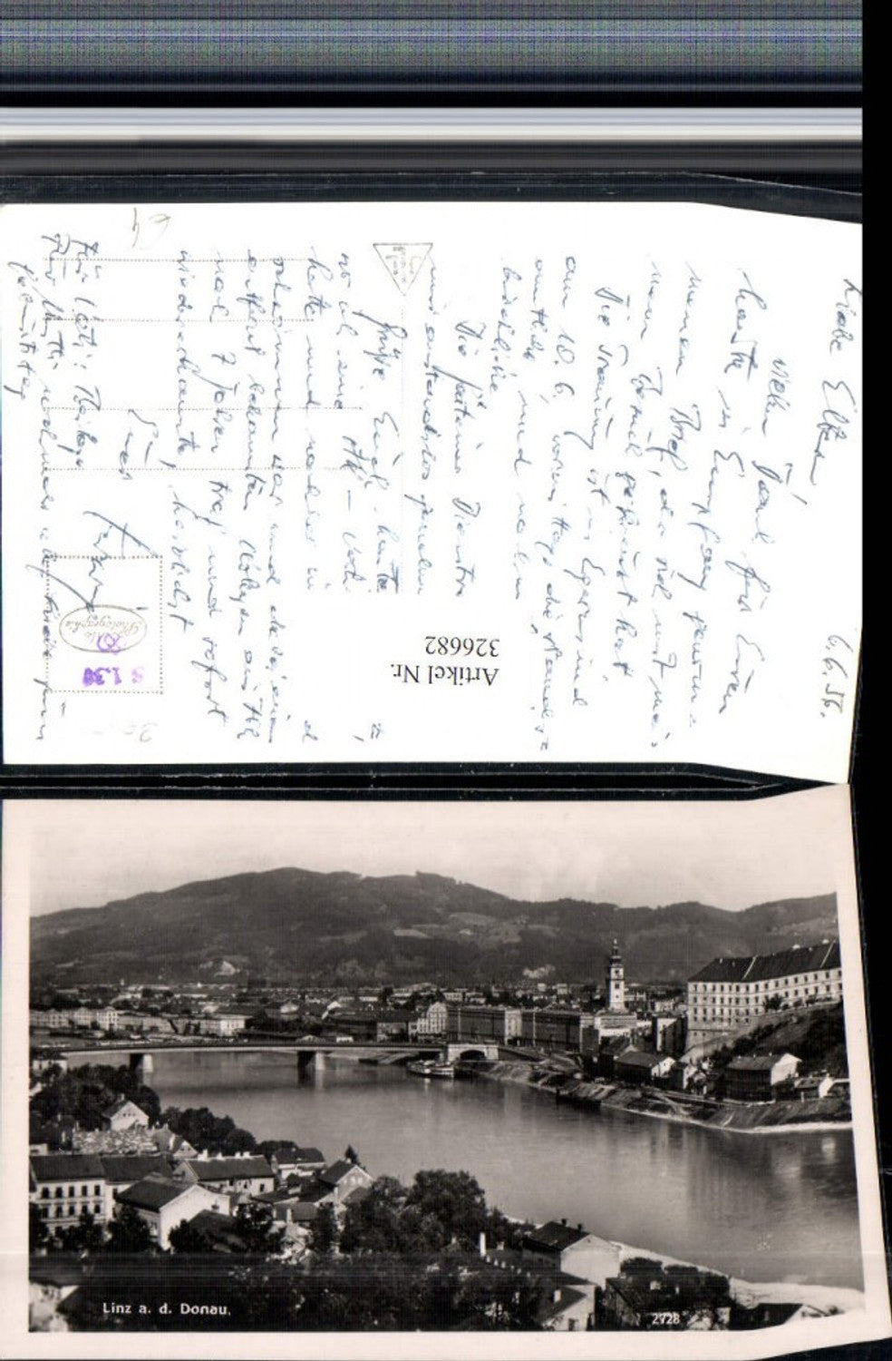 326682, Linz on the Danube, partial view of the bridge