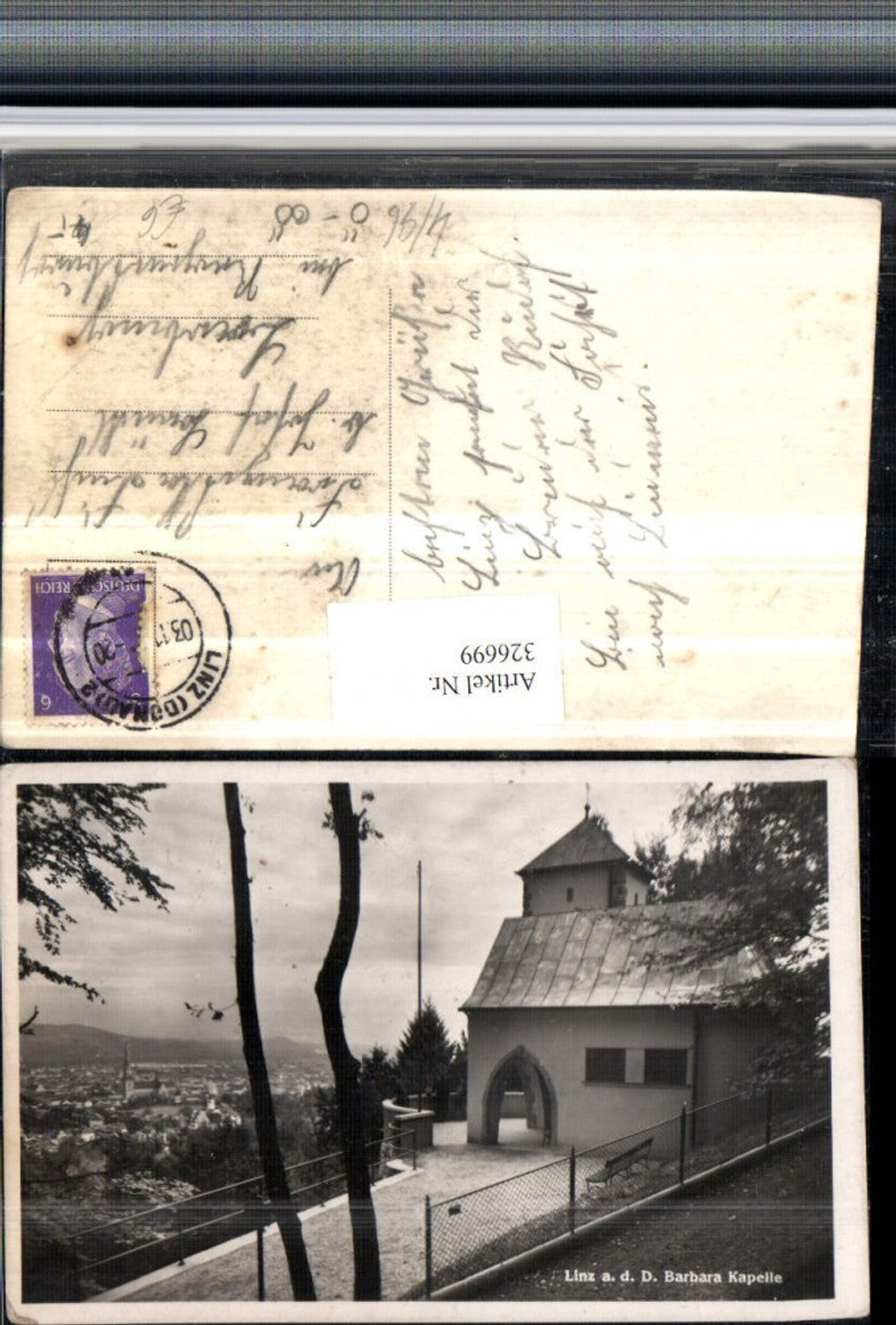 326699, Linz on the Danube, partial view of Barbara Chapel