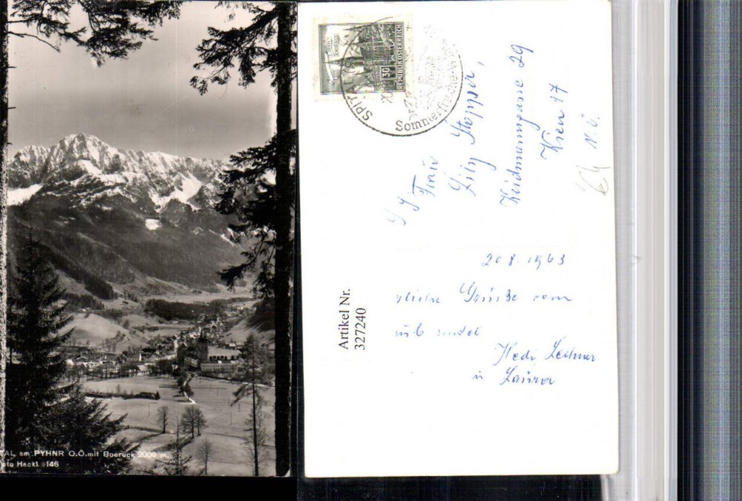 327240, Spital am Pyhrn Totale m. Bosruck mountain scenery pub Photo Hackl 146