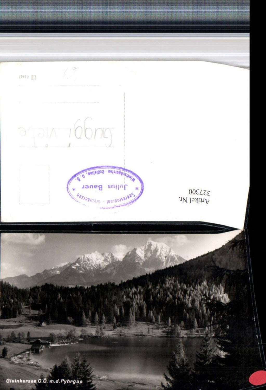 327300, Gleinkersee Lake near Windischgarsten with Pyhrgas mountain scenery