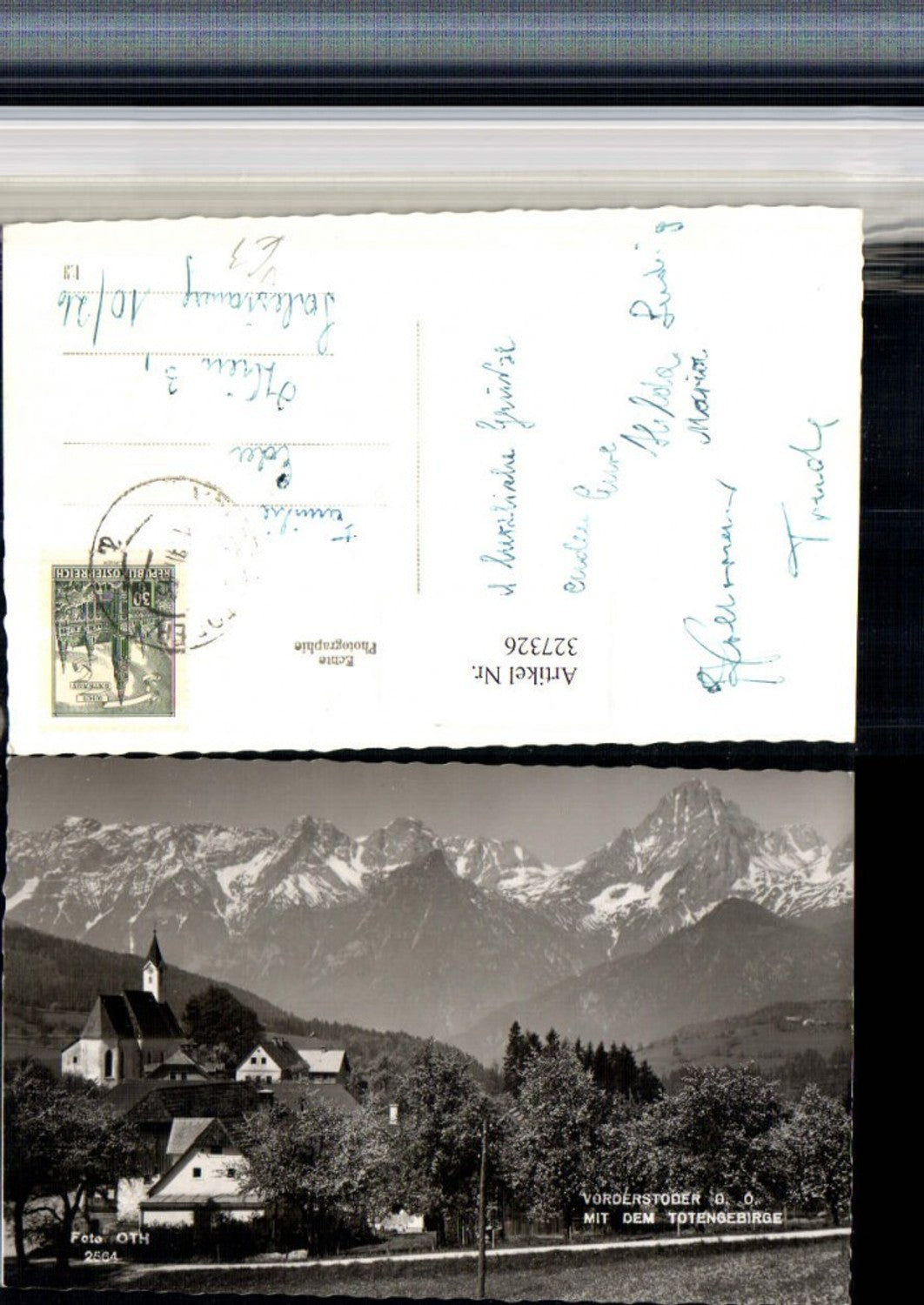 327326, Vorderstoder Church with Totengebirge mountain scenery pub photo Oth 2564