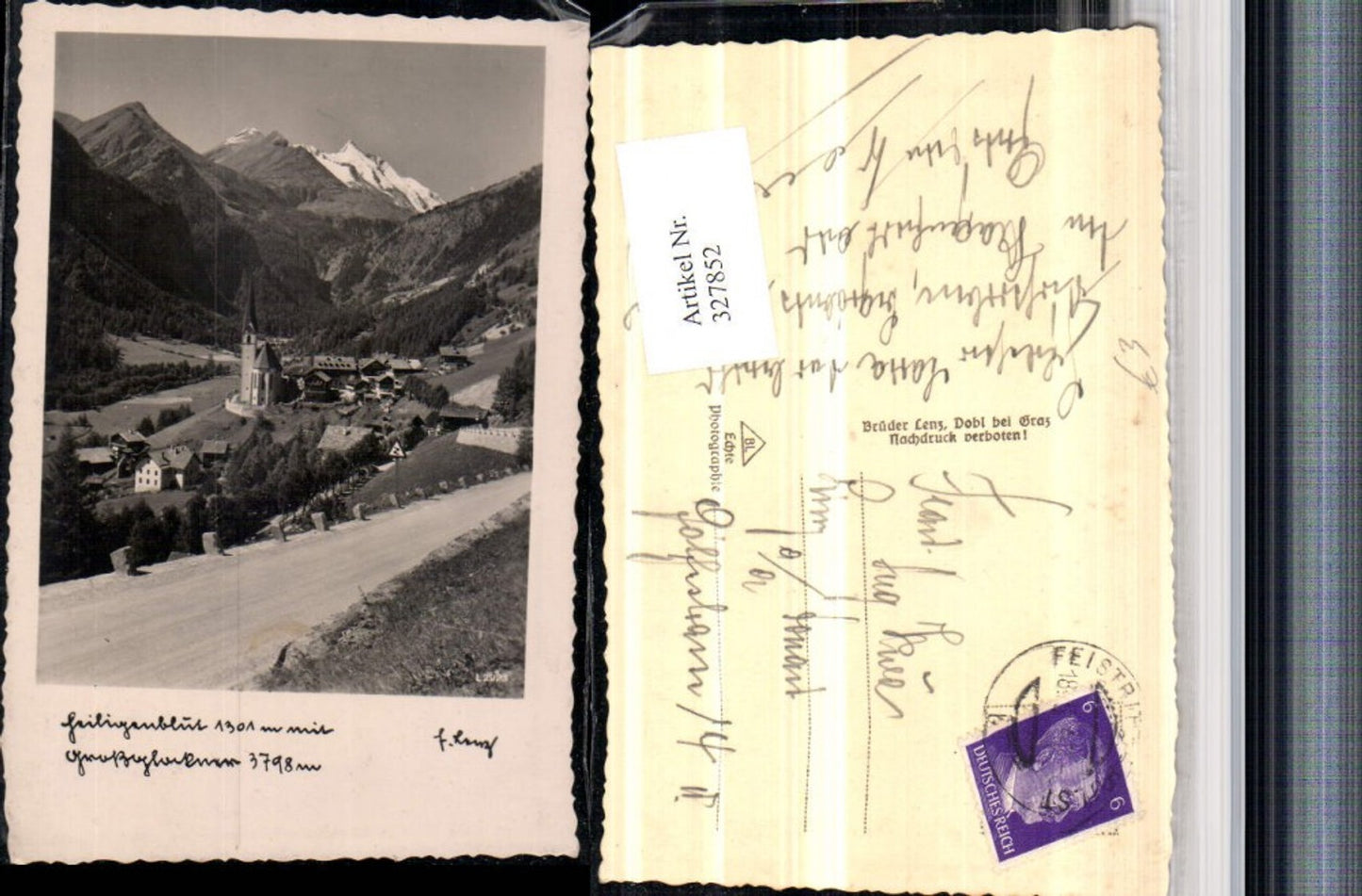 327852, Heiligenblut Total view with Großglockner mountain backdrop