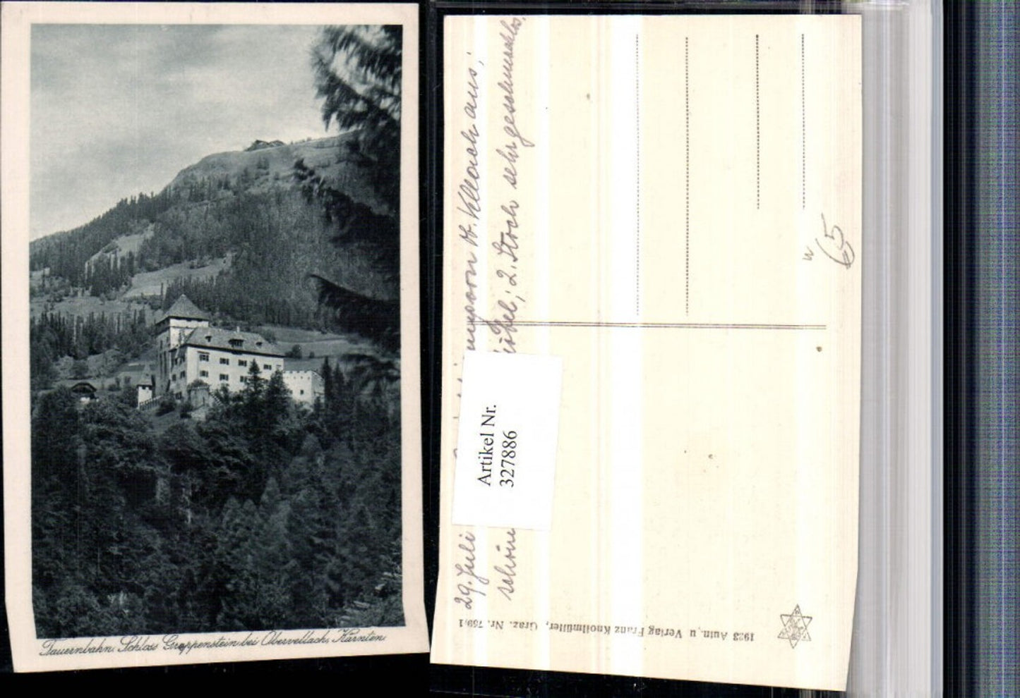 327886, Tauern Railway, Grappenstein Castle near Obervellach