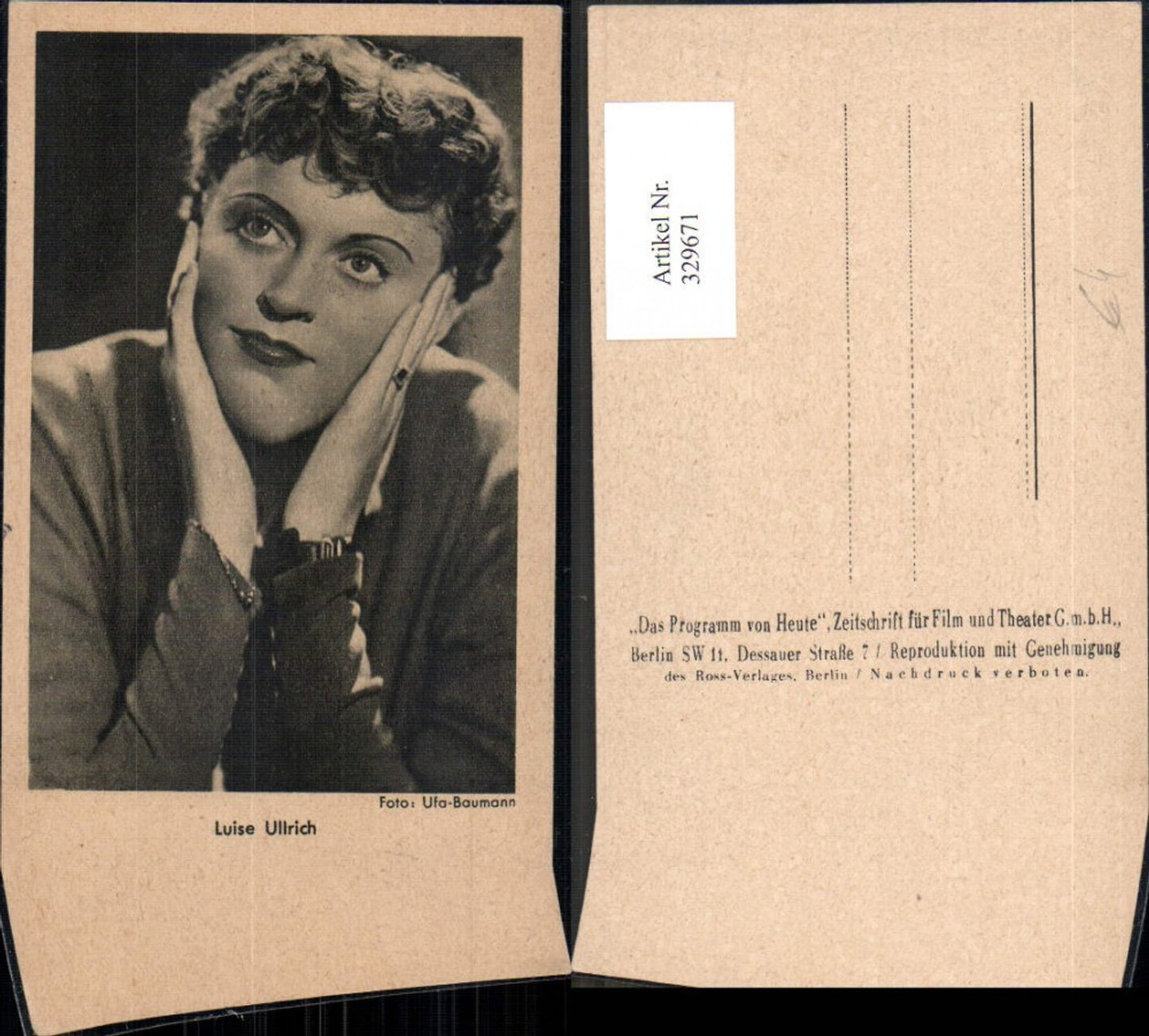 329671, Luise Ullrich, actress