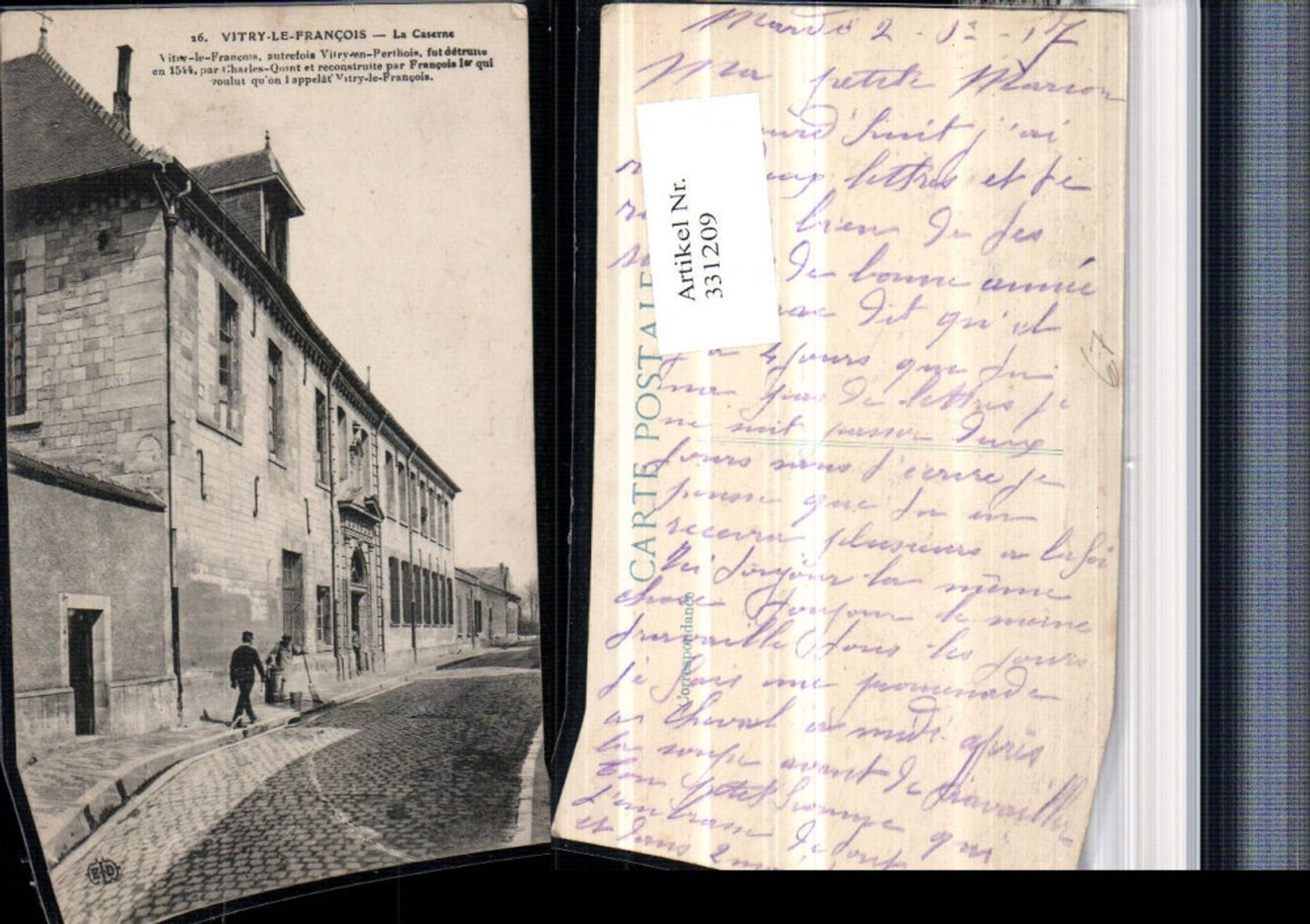 331209,Champagne-Ardenne Marne Vitry-le-Francois La Caserne Kaserne