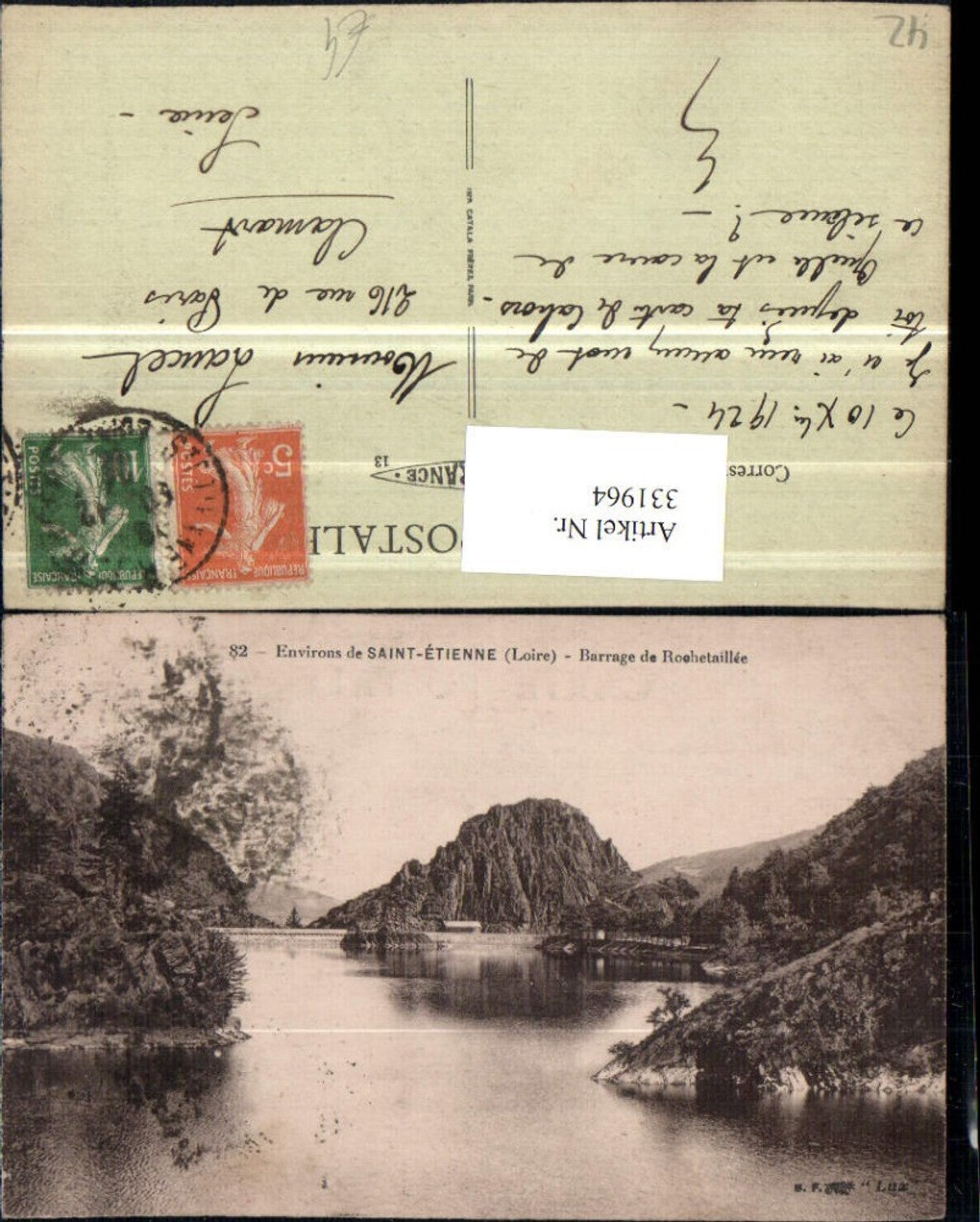 331964,Rhone-Alpes Loire Saint-Etienne Barrage de Rochetaillee Dam