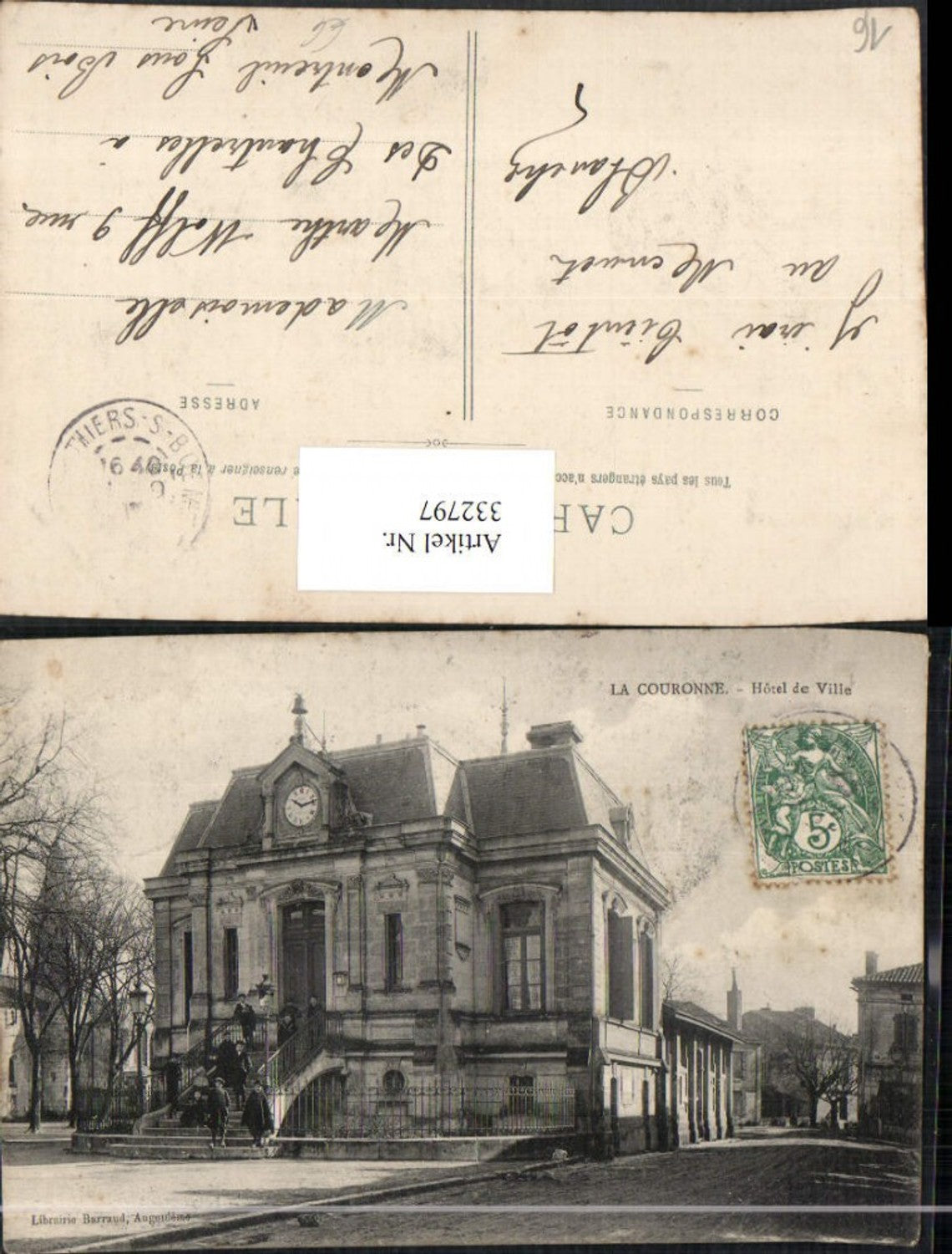 332797,Poitou-Charentes Charente La Couronne Hotel de Ville Town Hall