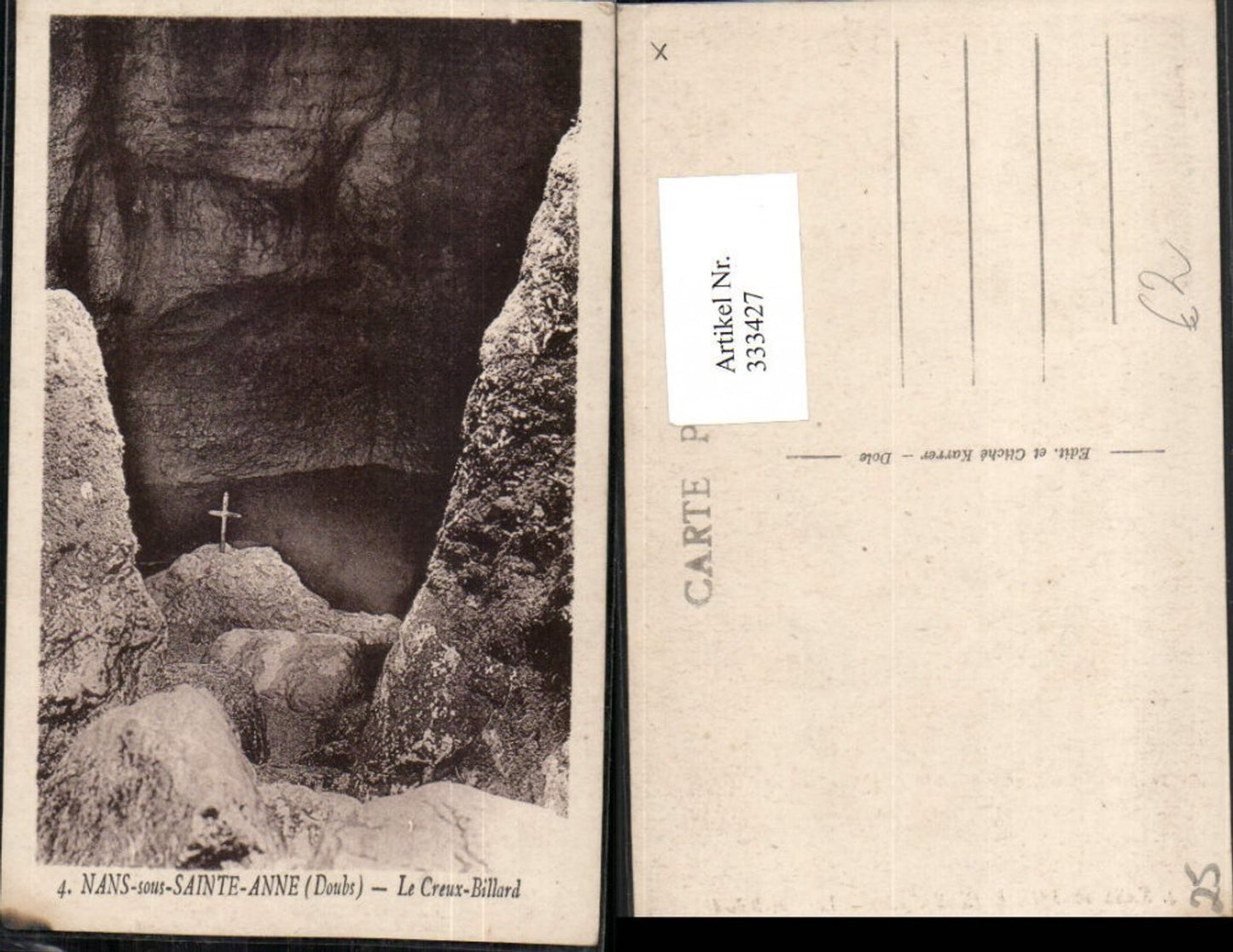 333427,Franche-Comte Doubs Nans-sous-Sainte-Anne Le Creux Billard Kreuz