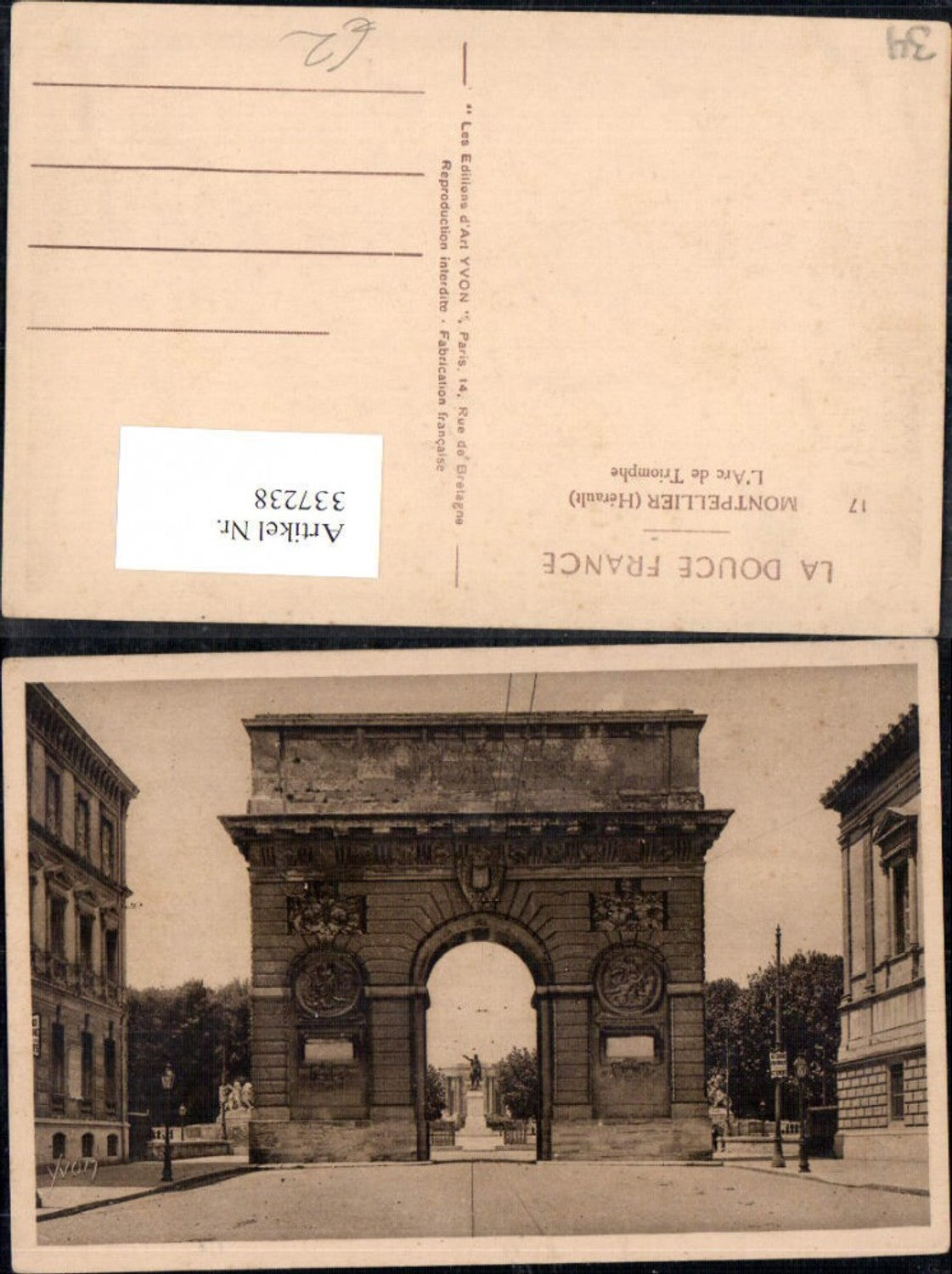 337238,Languedoc-Roussillon Herault Montpellier L Arc de Triomphe triumphal arch