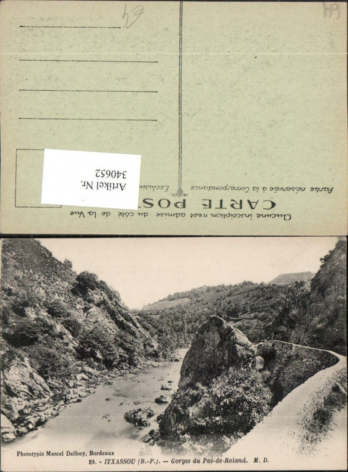 340652,Aquitanien Pyrenees-Atlantiques Itxassou Gorges du Pas-de-Roland Fluss
