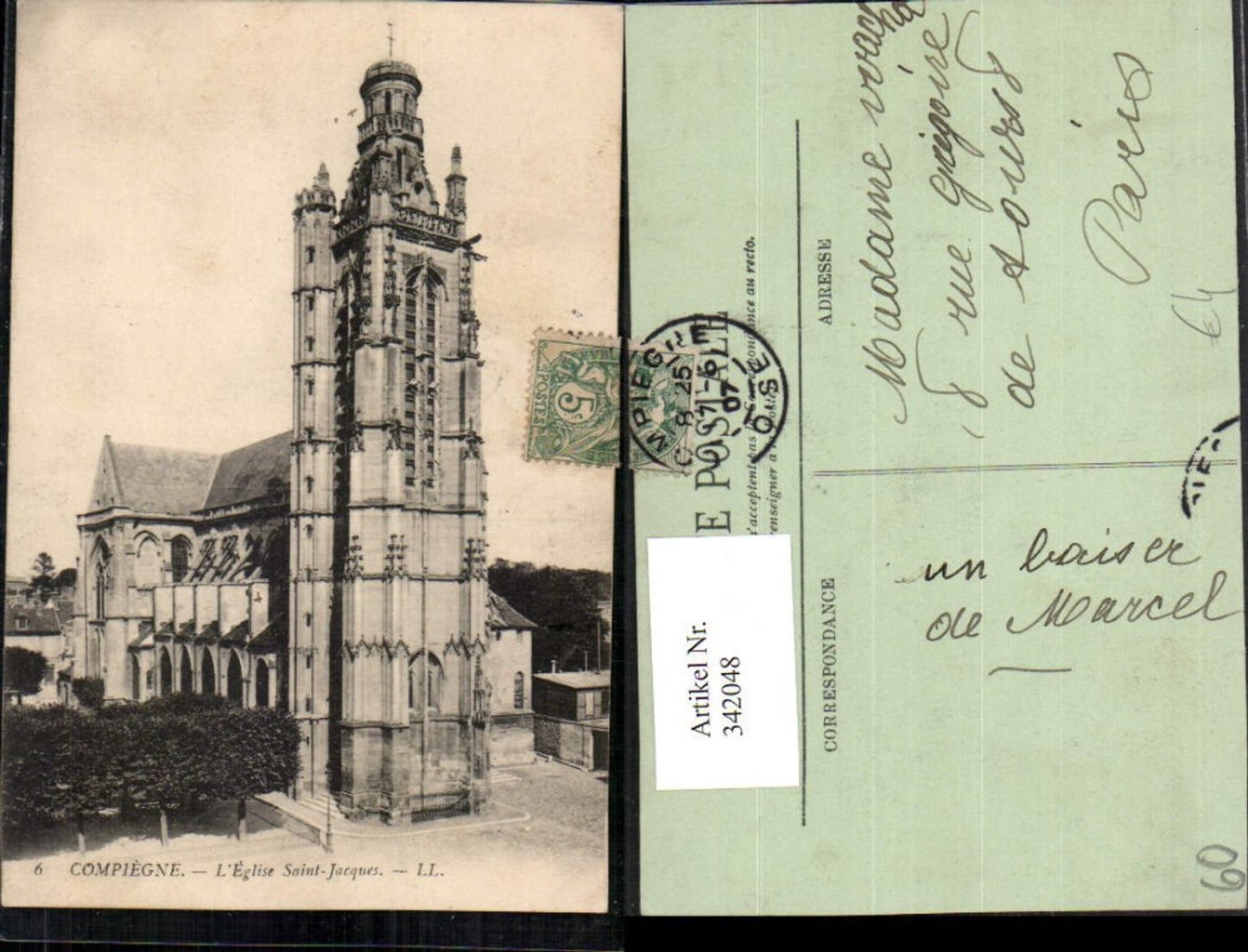 342048,Picardie Oise Compiegne L'Eglise Saint-Jacques Kirche