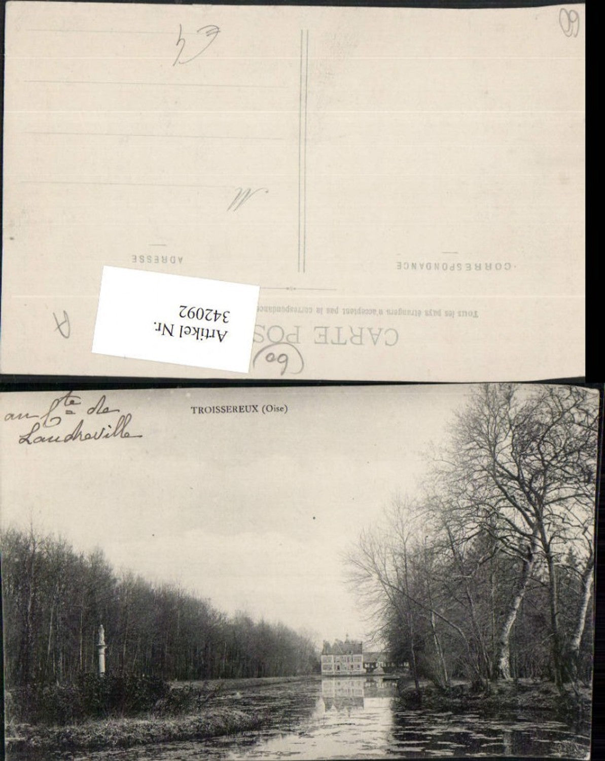 342092,Picardie Oise Troissereux View of the castle