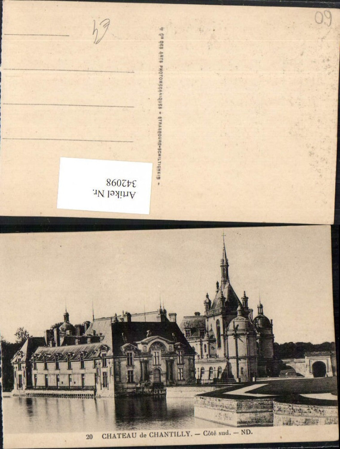 342098,Picardie Oise Chateau de Chantilly Schloss