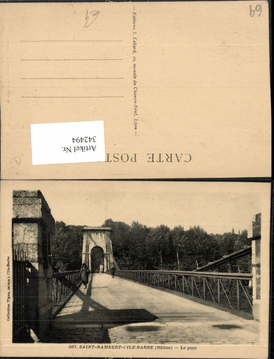 342494,Rhone-Alpes Rhone Saint-Rambert-l'Ile-Barbe Le pont bridge