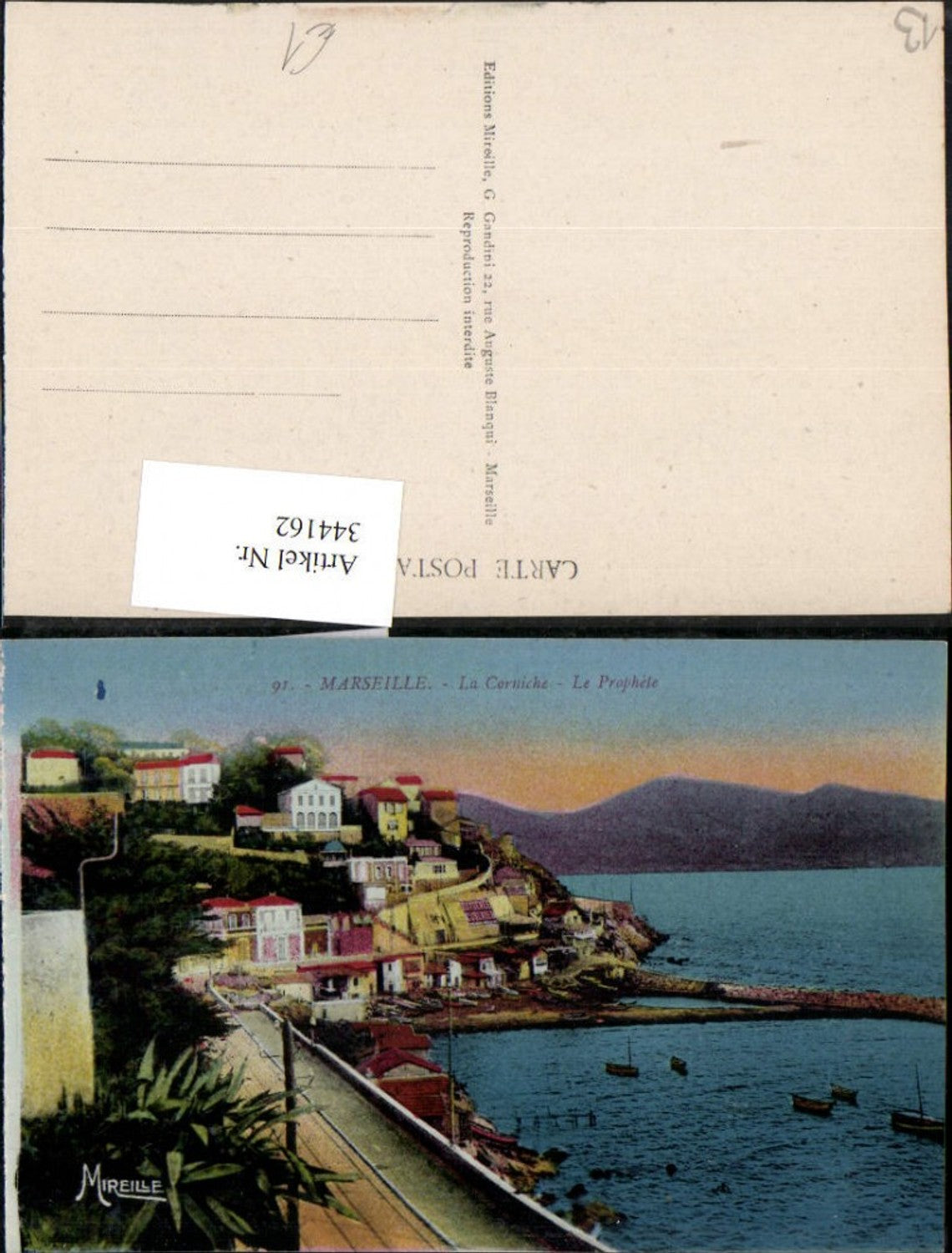 344162,Provence-Alpes-Cote-Azur Bouches-de-Rhone Marseille La Corniche Le Prophete Küste