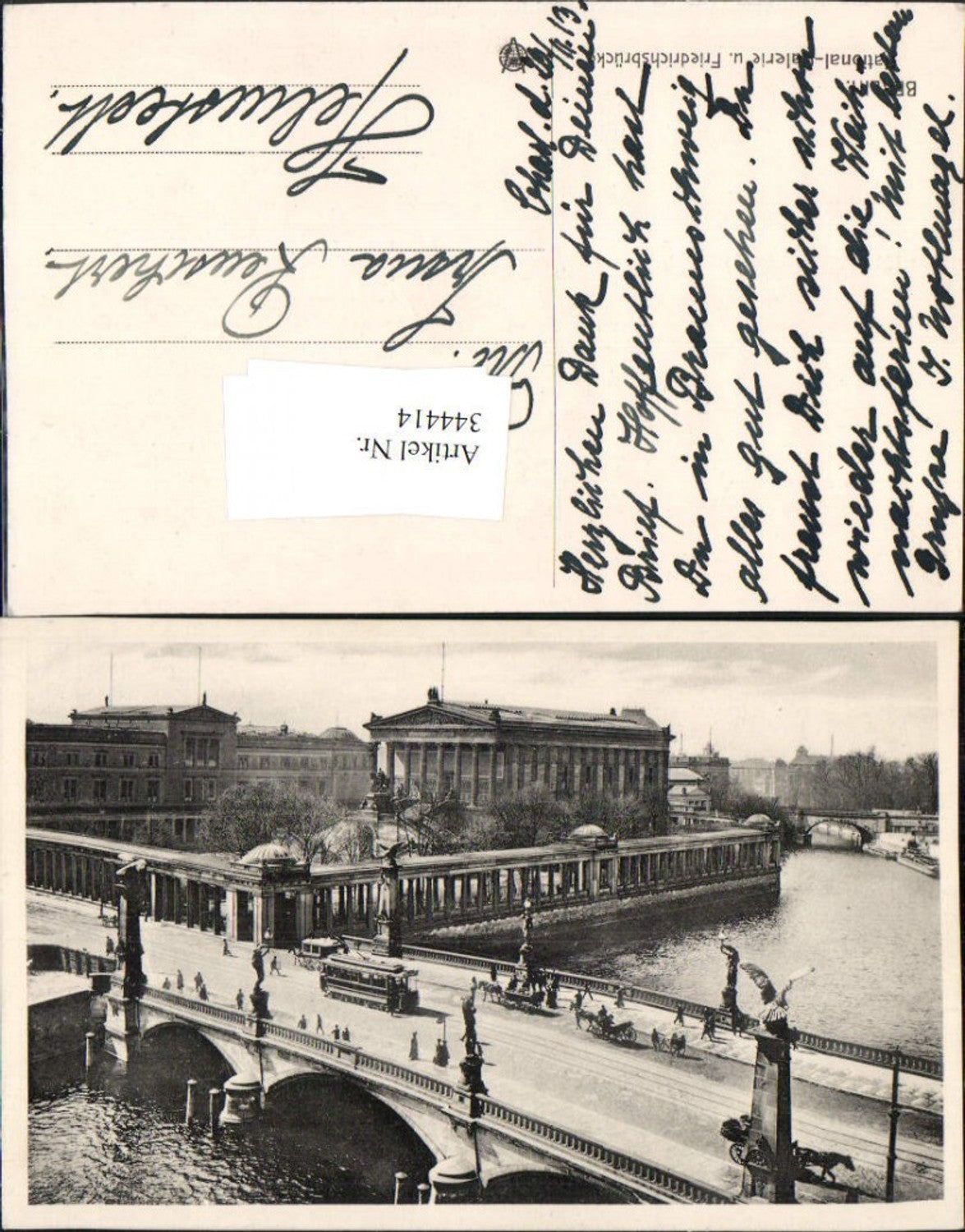 344414, Berlin National Gallery and Friedrichsbrücke Bridge