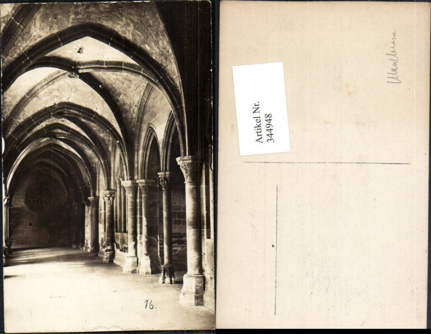 344948, Photo AK Maulbronn Monastery Corridor