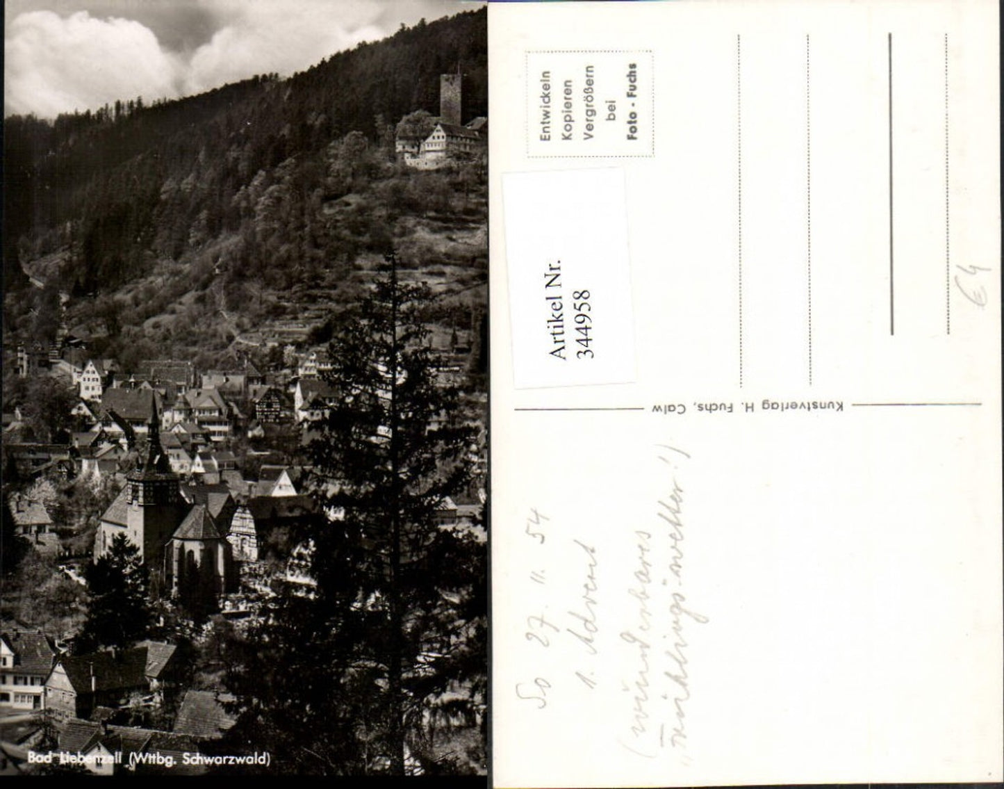 344958,Bad Liebenzell im Schwarzwald Totale