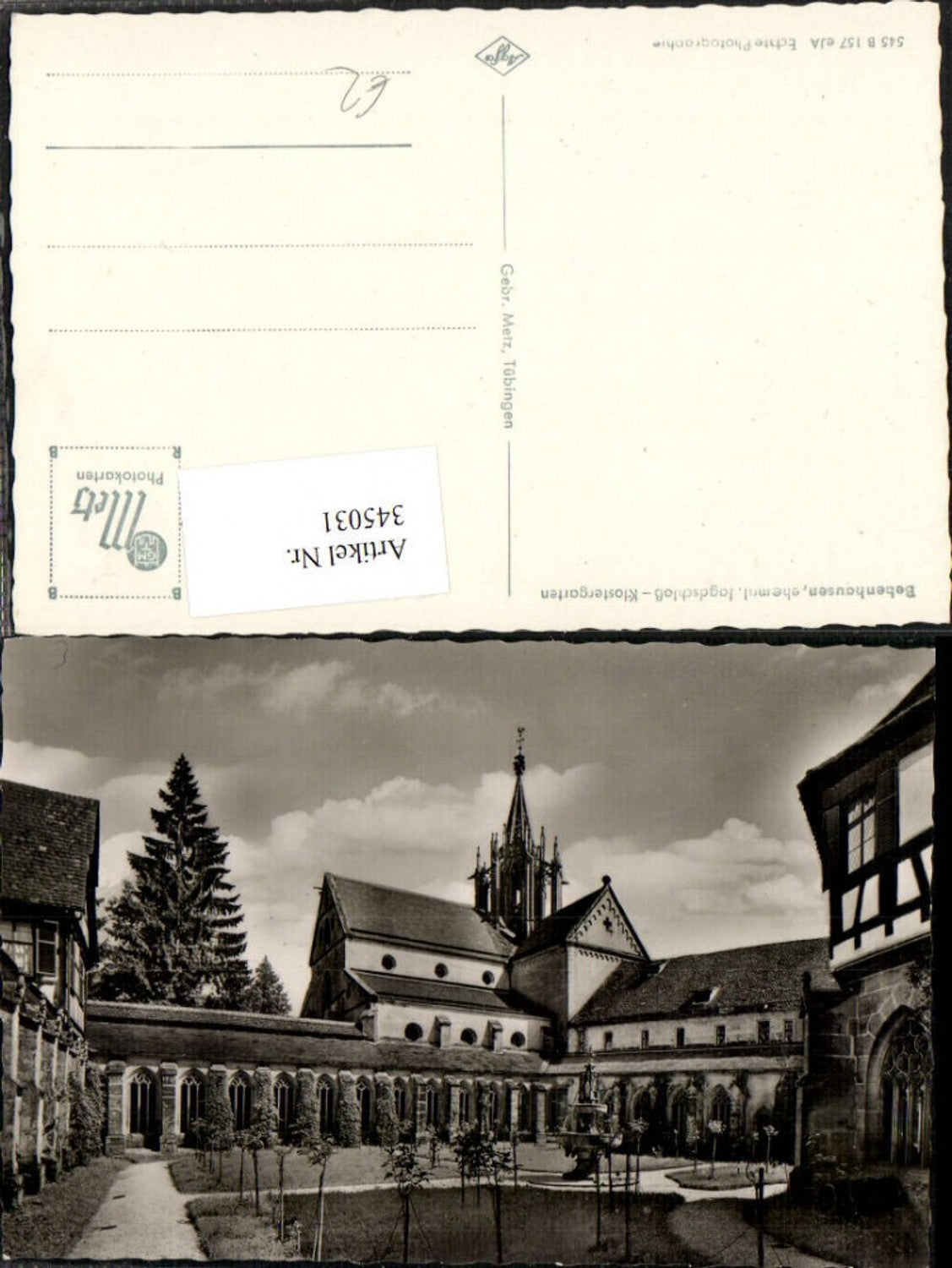 345031, Bebenhausen Hunting Lodge Monastery Garden