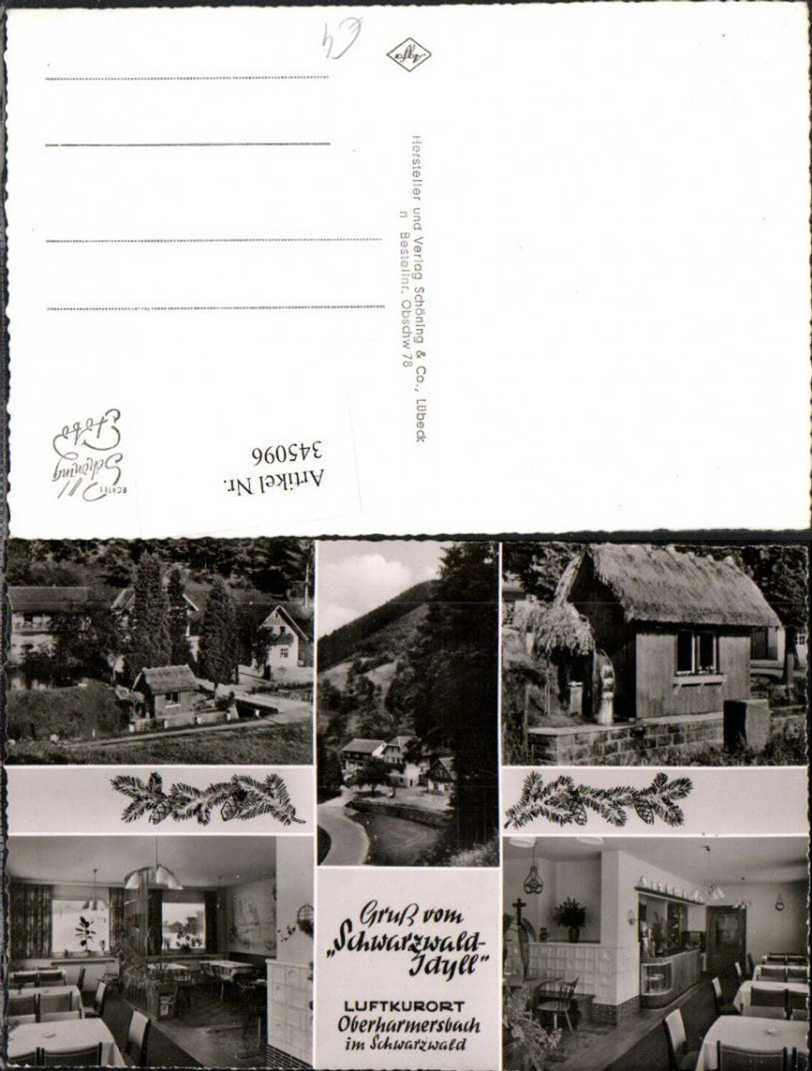 345096,Oberharmersbach im Schwarzwald Gasthaus Wassermühle Mehrbildkarte