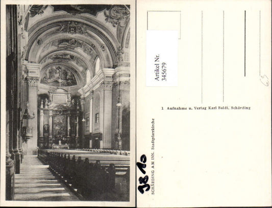 345679, Schärding am Inn, Parish Church, Church Interior View