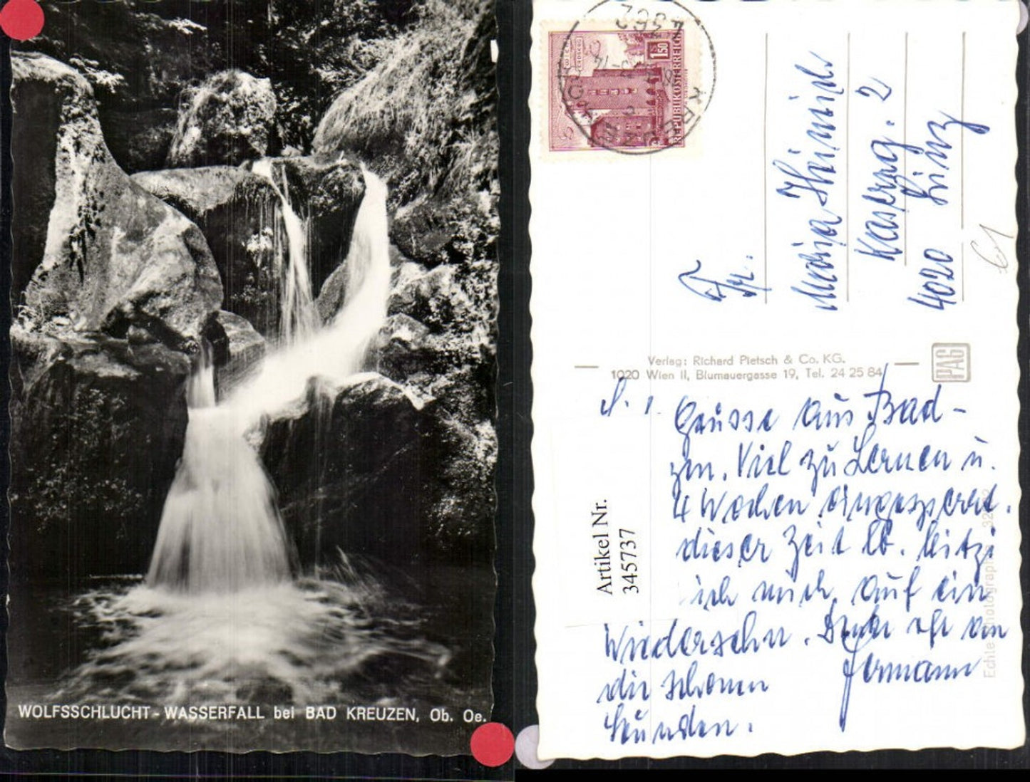 345737, Wolfsschlucht Waterfall near Bad Kreuzen