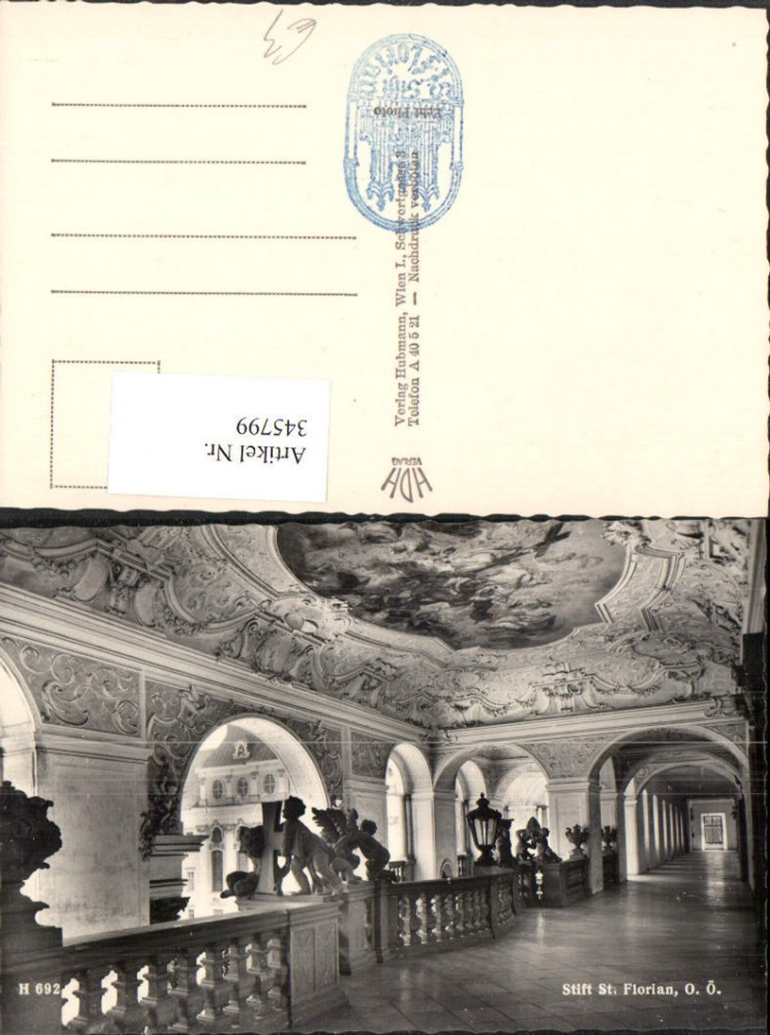 345799, St. Florian Abbey, interior view of the corridor