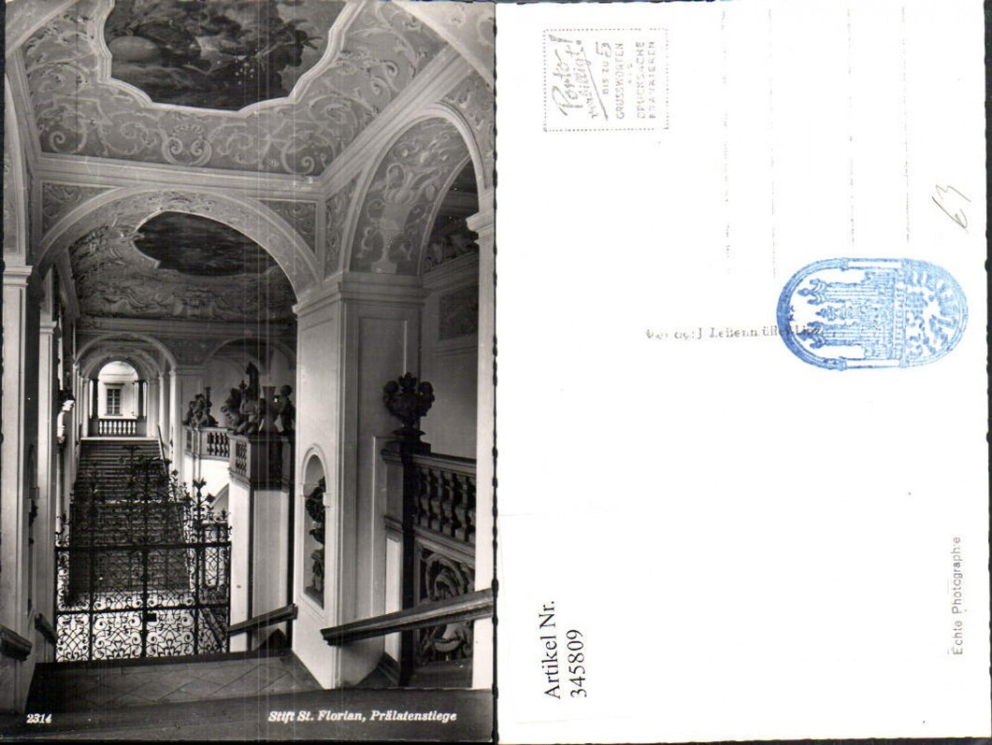 345809, St. Florian Abbey, Interior view of the Prelates' Staircase