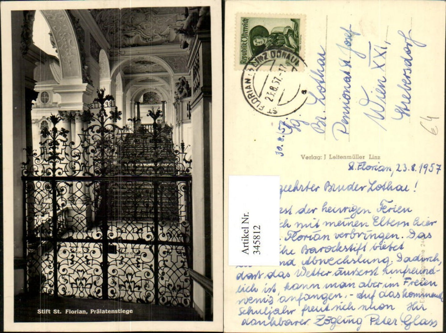 345812, St. Florian Abbey, Interior view of the Prelates' Staircase