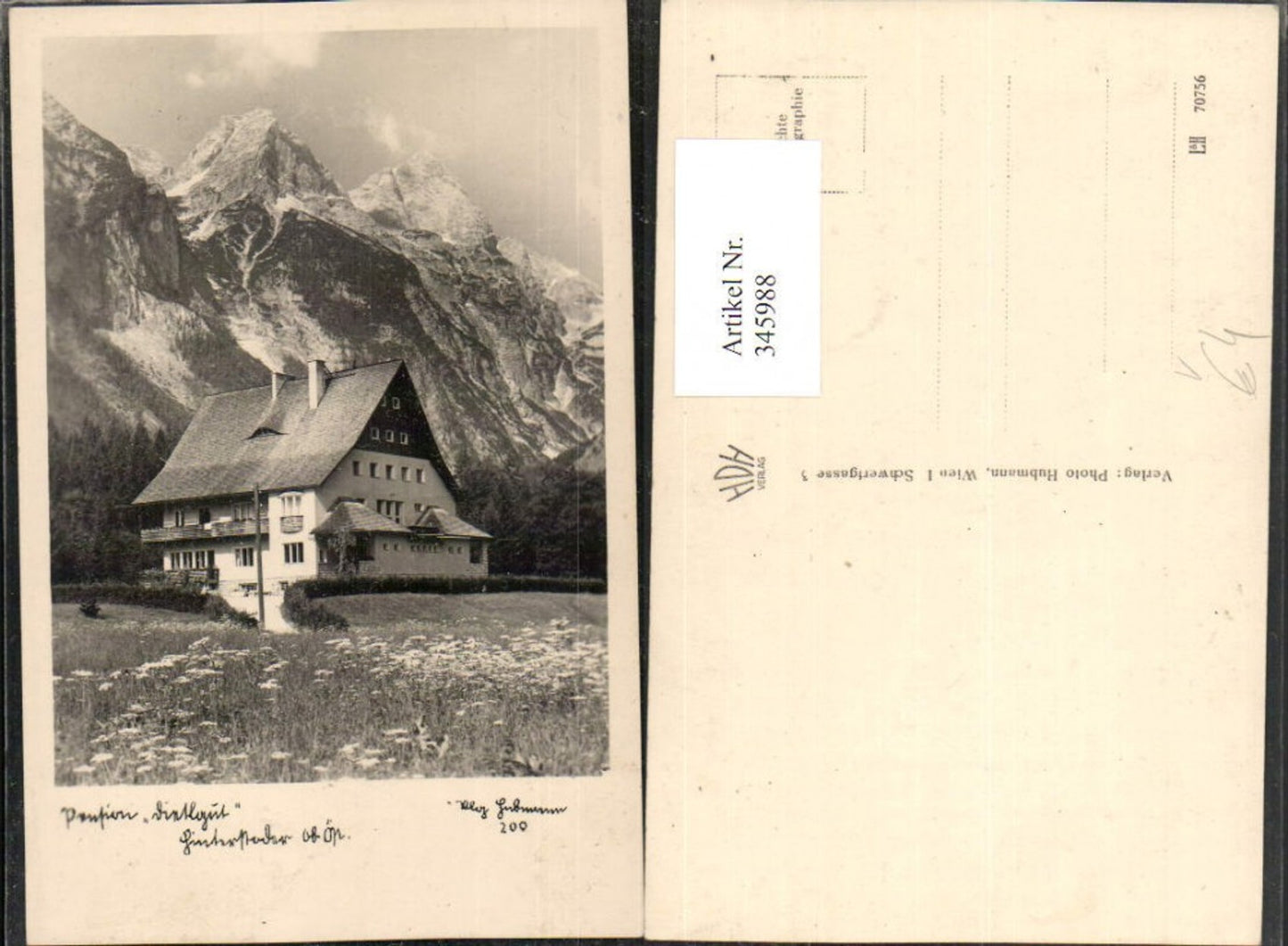 345988, Hinterstoder Pension Dietlgut Mountain scenery pub Photo Hubmann 200