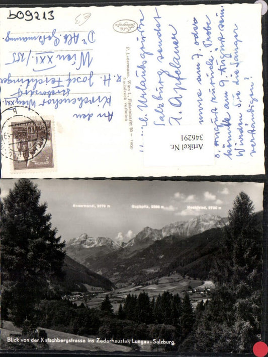346291, View from Katschbergstraße into the Zederhaus valley near Zederhaus mountain scenery