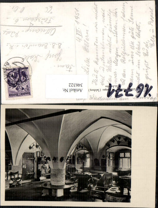 346322, Moosham Castle in Lungau near Unternberg, Columned Hall, Interior View