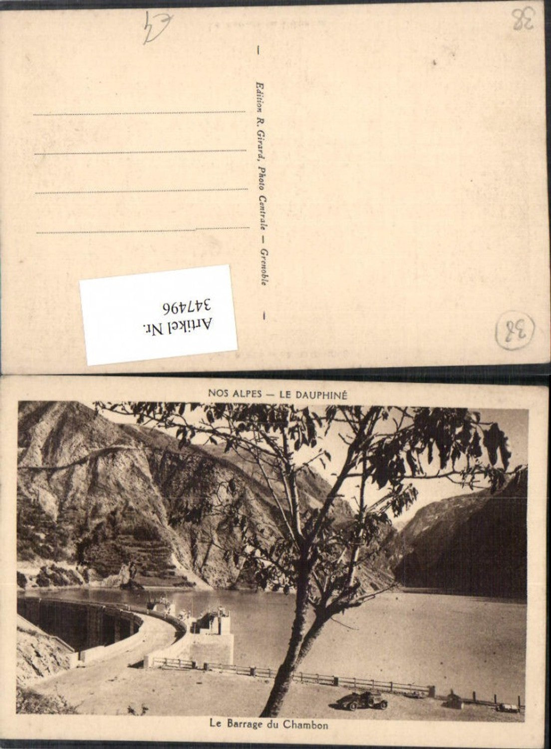 347496,Rhone-Alpes Isere Dauphine Le Barrage du Chambon dam