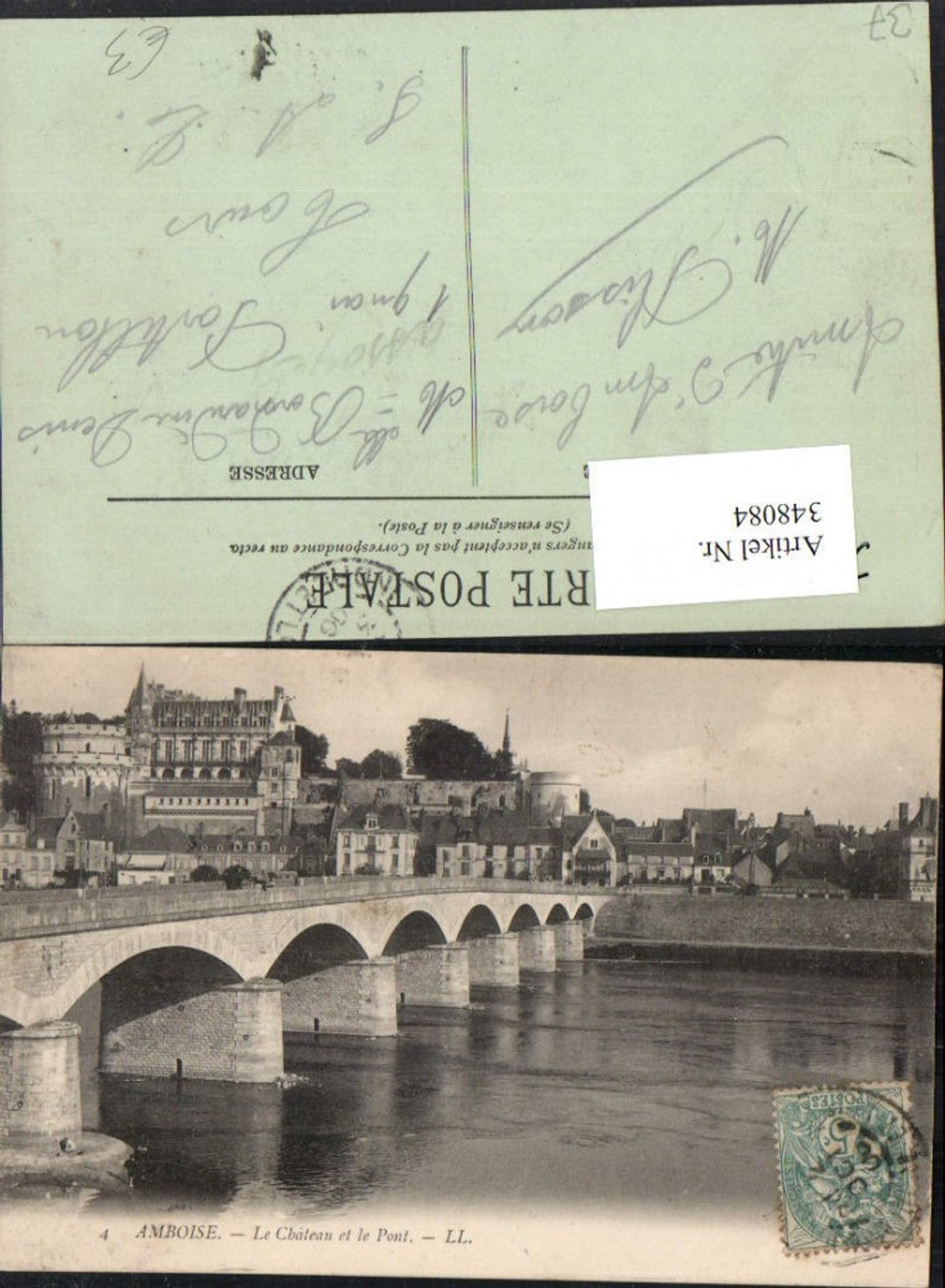 348084,Centre Indre-et-Loire Amboise Le Chateau et le Pont Brücke Schloss